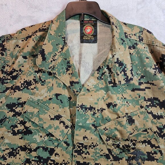 USMC Digital Woodland Camo Combat Jacket Size Medium BDU Cargo gorpcore outdoor - Picture 13 of 15